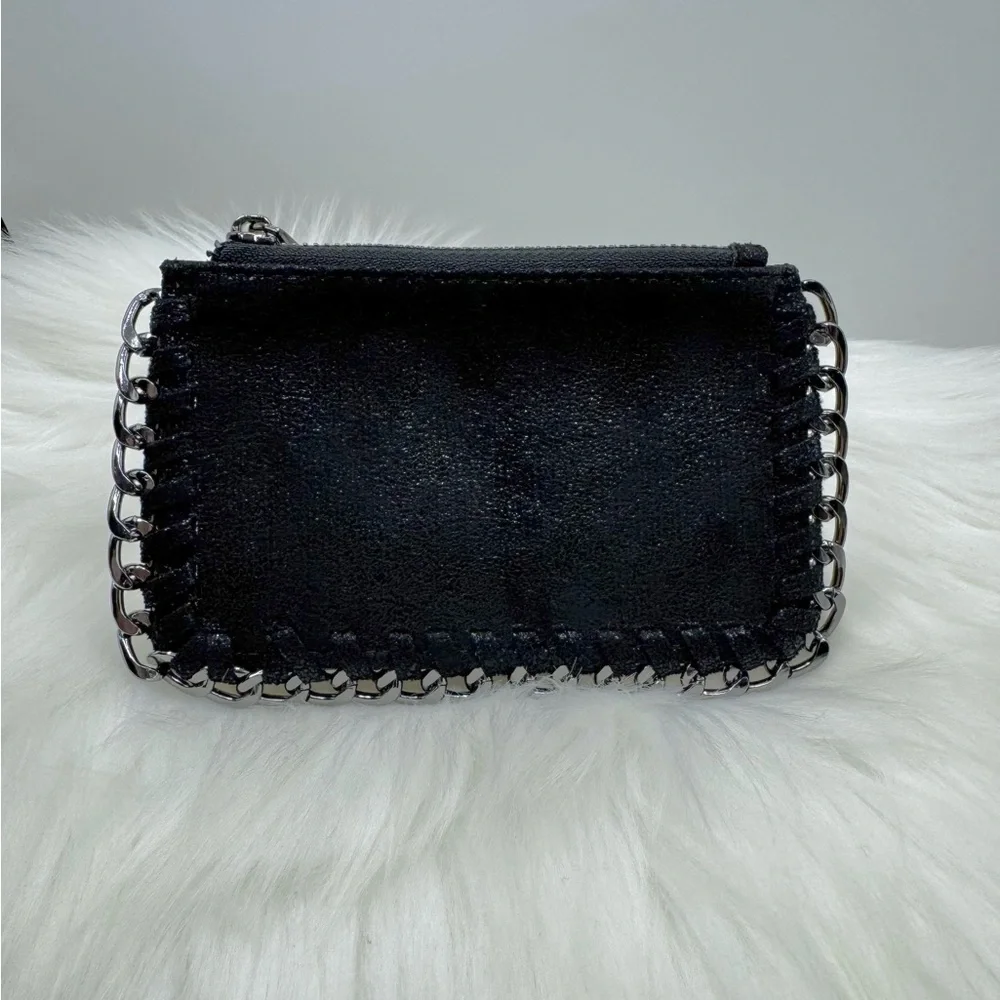 Shiny Black Material Card Holder Wallet